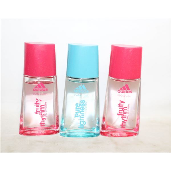 3 FULL BOTTLES OF LADIES ADIDAS PERFUME