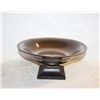 Image 1 : DARK BROWN PEDESTAL BOWL