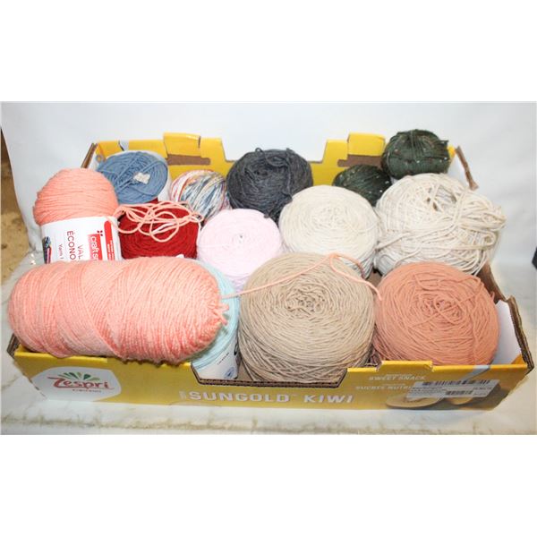 LARGE FLAT OF YARN FOR CROCHETING OR KNITTING