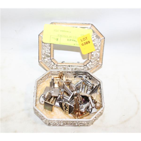CONTAINER FULL OF VINTAGE CUFFLINKS