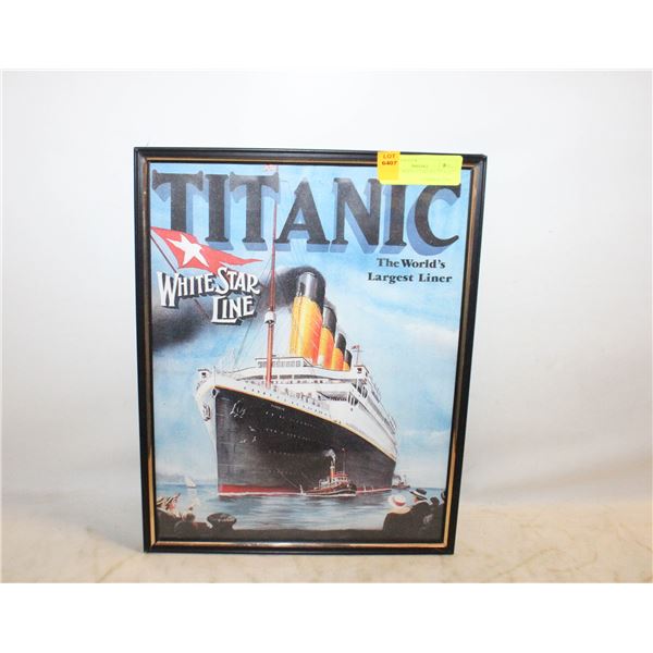 TITANIC WHITE STARLINE 14" X 11"