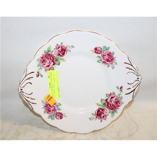 VINTAGE SALISBURY JULIANA ROSE PLATE BONE CHINA