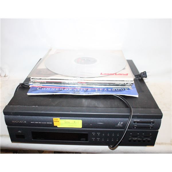MAGNAVOX LASER DISC PLAYER WITH DISCS