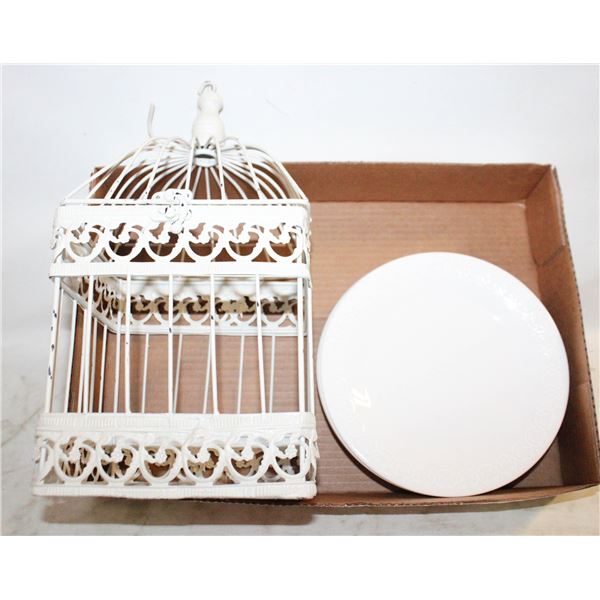 8PC ROYAL DOULTON PLATES SOLD WITH BIRDCAGE
