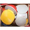 Image 1 : VINTAGE TUPPERWARE AND LIDS ASSORTED