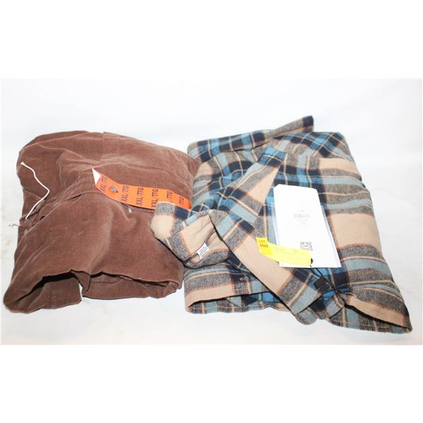 2 NEW MENS XXL BUTTON UP SHIRTS