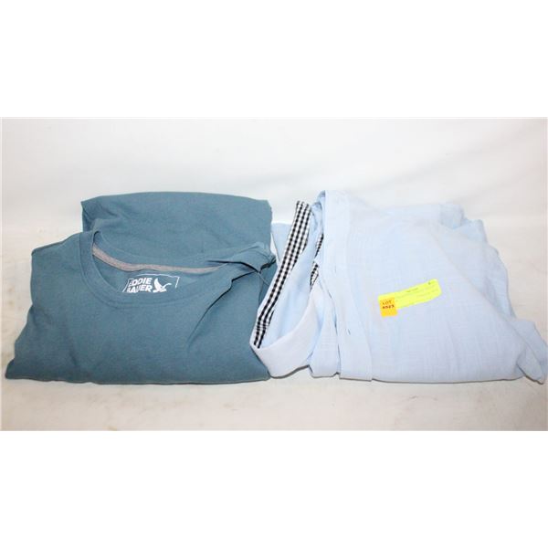 2 NEW MENS XXL SHIRTS 1 EDDY BAUER