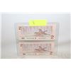 Image 2 : LOT OF TWO 1986 2 DOLLAR BILLS