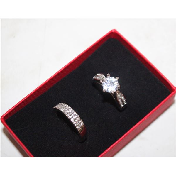 NEW 2PCS/SET RING SET SZ9