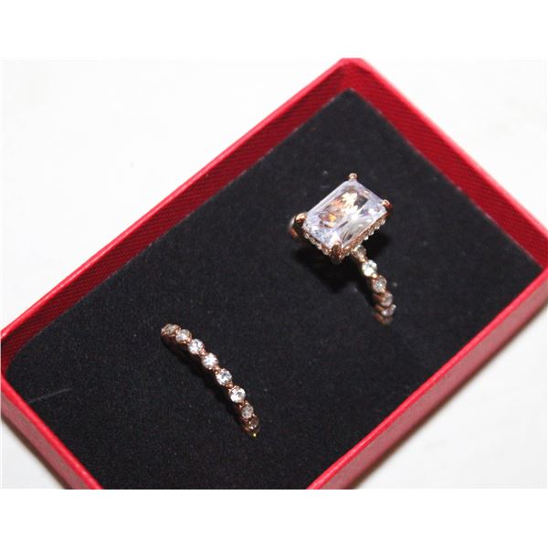 NEW 2PCS/SET RING SET SZ7