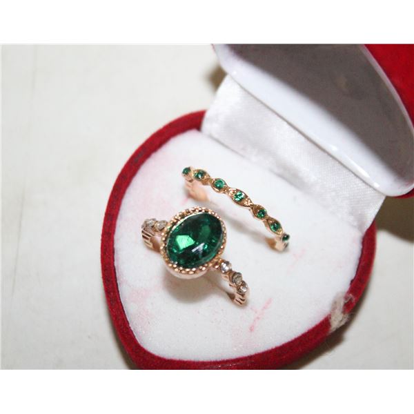 NEW 2PCS/SET RING SET SZ8