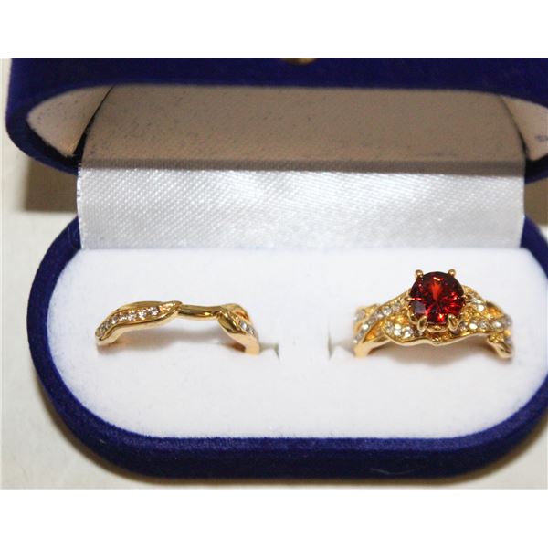NEW 2PCS/SET RING SET SZ8