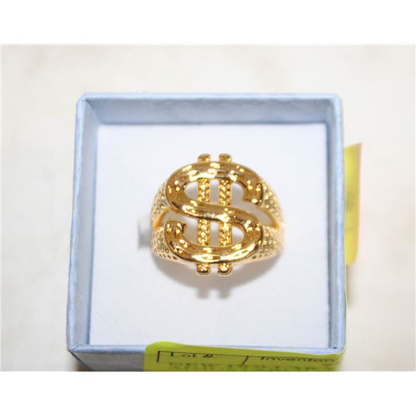 NEW DOLLAR SIGN RING ADJUSTABLE SZ