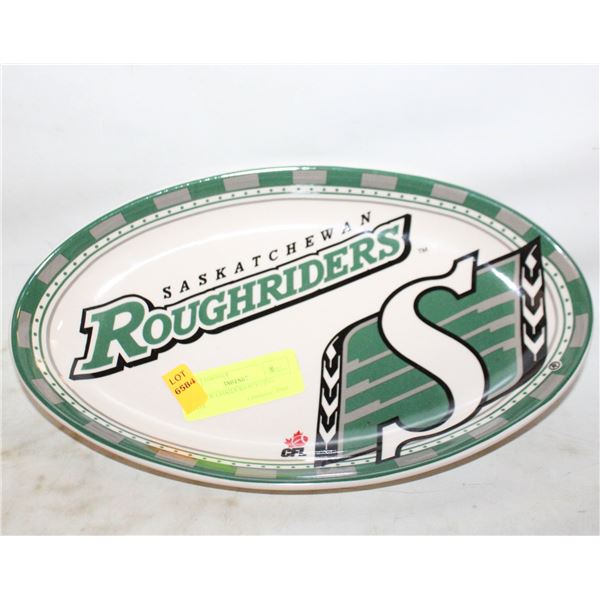 SASK ROUGHRIDERS SERVING PLATE