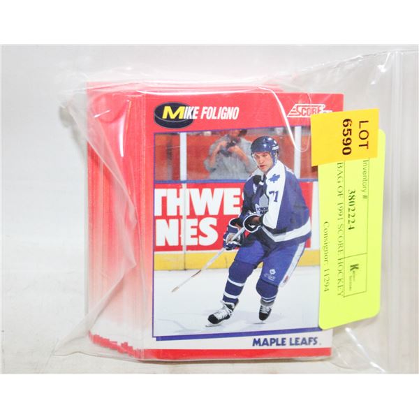 MIXED BAG OF 1991 SCORE HOCKEY CARDS