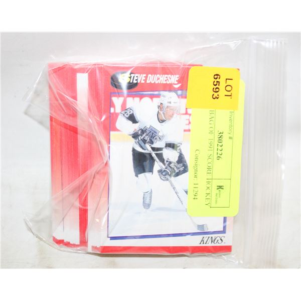 MIXED BAG OF 1991 SCORE HOCKEY CARDS