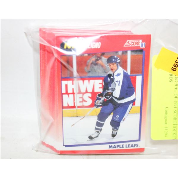 MIXED BAG OF 1991 SCORE HOCKEY CARDS