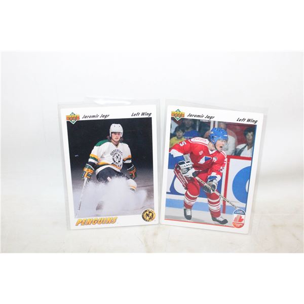1991 JAROMIR JAGR ROOKIE/CANADA CUP CARDS