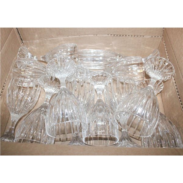 12 PCS MIKASA "PARKLANE" CRYSTAL STEMWARE