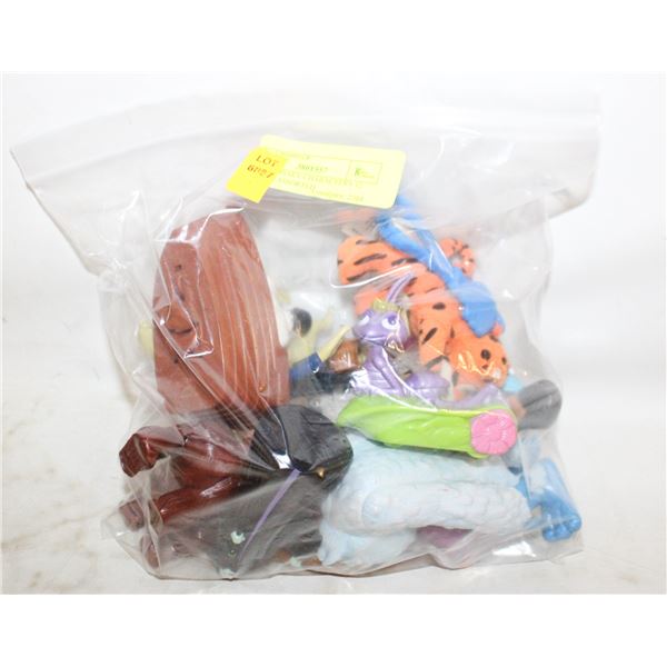BAG OF DISNEY CHARACTERS 12 VARIOUS ASSORTED