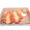 Image 1 : VINTAGE 1970'S CERAMIC FALL LEAVES &