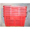Image 1 : 6 RED PLASTIC AND METAL SHOPPING BASKETS