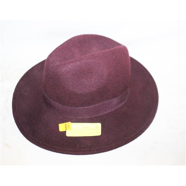 100% WOOL CHOCOLATE BROWN WESTERN HAT
