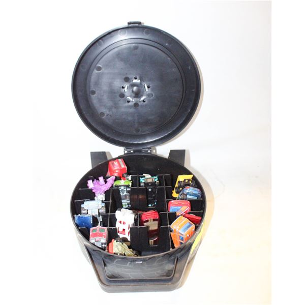 HOT WHEELS CASE WITH 17 ASSORTED
