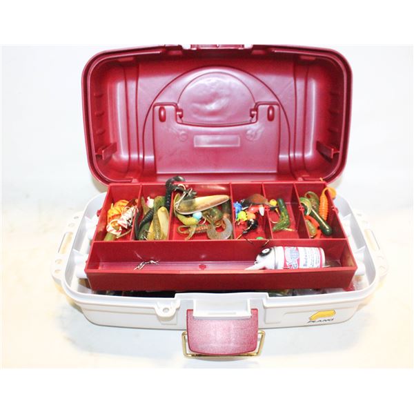 PLANO FISHING TACKLE BOX & ASSORTED LURES