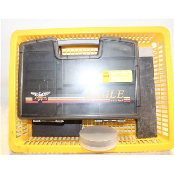 FENWICK FISHING TACKLE BOX AND 4