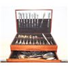Image 1 : VINTAGE 72-PIECES SILVERWARE & 2-DRAWER