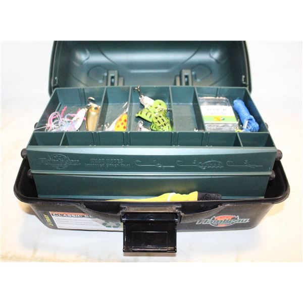 FLAMBEAU FISHING TACKLE BOX, GLOVES