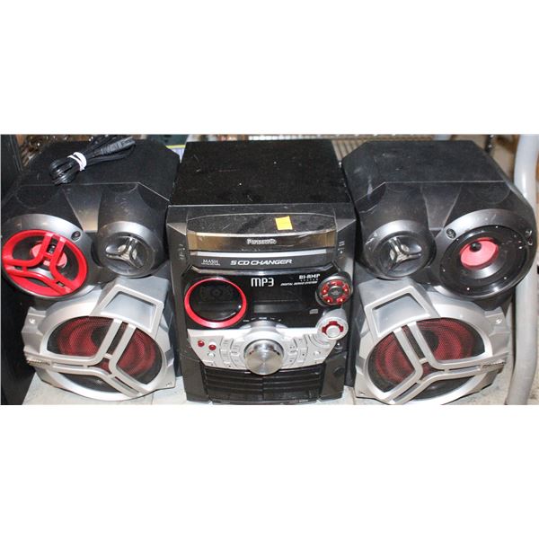 PANASONIC 5 DISC/DUAL CASSETTE STEREO