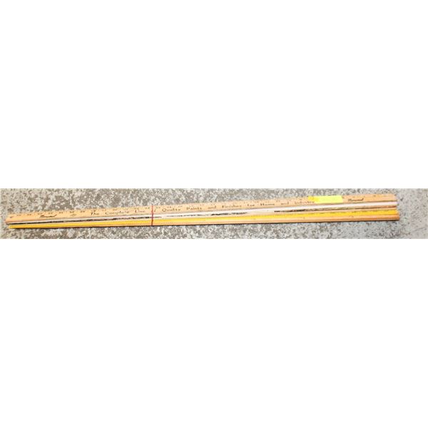 VINTAGE - 6 WOOD METRE STICKS, BUSINESS