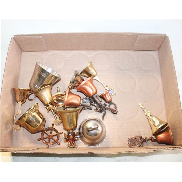 VINTAGE 14 BRASS & SILVER BELLS LOT