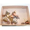 Image 1 : VINTAGE 14 BRASS & SILVER BELLS LOT