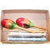 Image 1 : HAND-PAINTED WOODEN MARACAS, DRUM