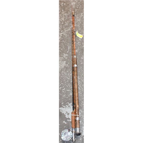 2 FISHING RODS AND 1 REEL.