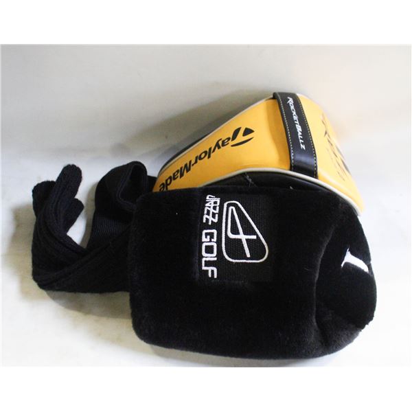 2 HEAD COVERS 1 TAYLOR MADE 1 JAZZ GOLF