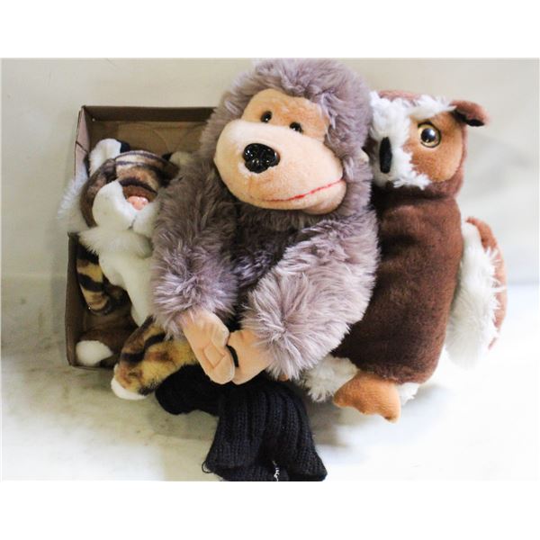 2 HEAD COVERS MONKEY AND OWL FOR GOLF