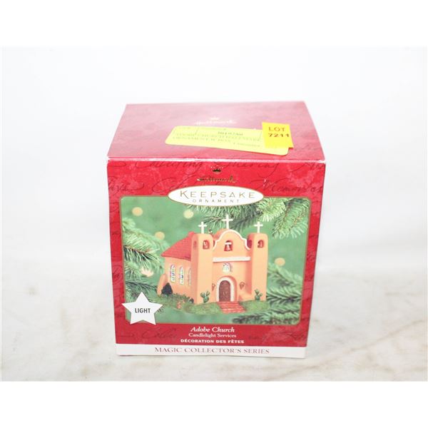 ADOBE CHURCH HALLMARK ORNAMENT W BOX