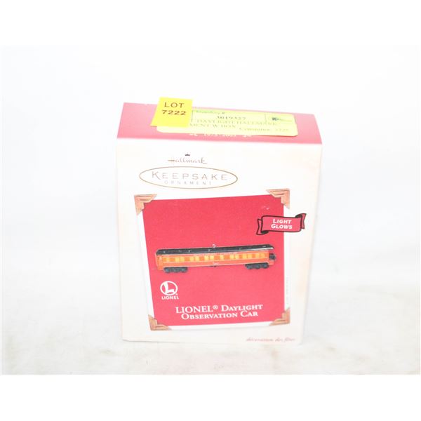 LIONEL DAYLIGHT HALLMARK ORNAMENT W BOX