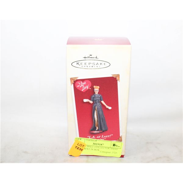 LUCILLE BALL COLLECTOR XMAS ORNAMENT IN BOX