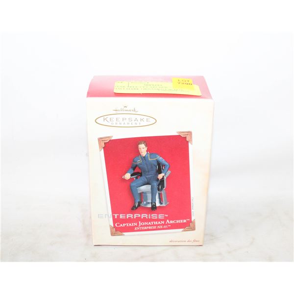 STAR TREK CPT ARCHER HALLMARK ORNAMENT W BOX