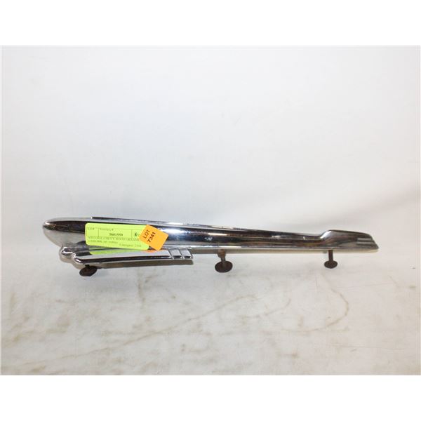VINTAGE CHEVY HOOD ORNAMENT CHROME 14" LONG