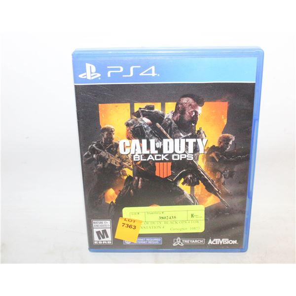 CALL OF DUTY: BLACK OPS 4 FOR PLAYSTATION 4