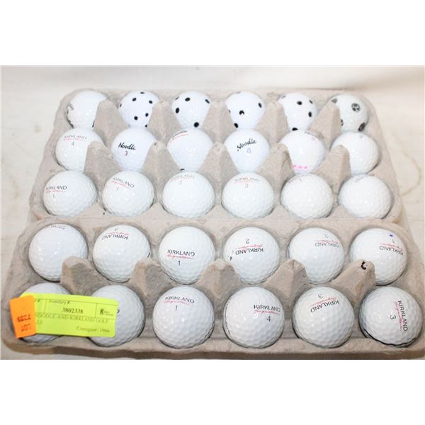 28 NOODLE AND KIRKLAND GOLF BALLS