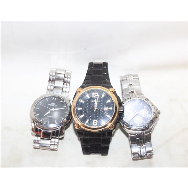 3 WATCHES DENACCI,ELGEN, AND TIMEX