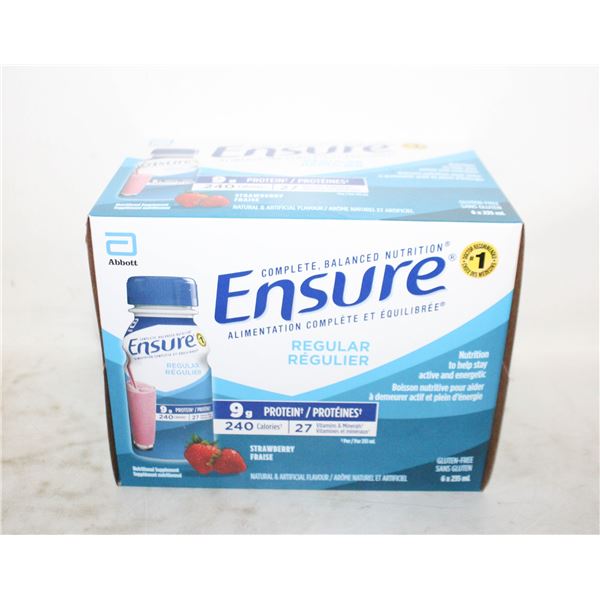 CASE OF ENSURE 6 X 235 ML STRAWBERRY EXP. 04/1/27