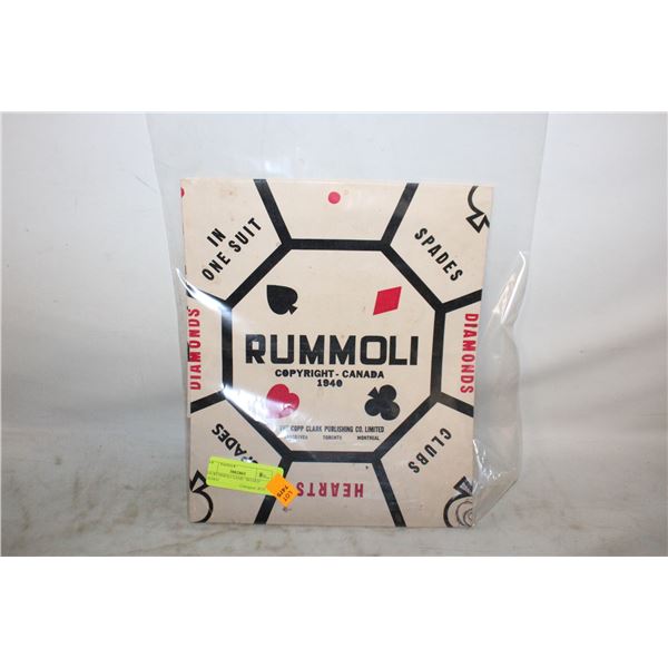 1940 RUMMOLI GAME "BOARD" FOLDED